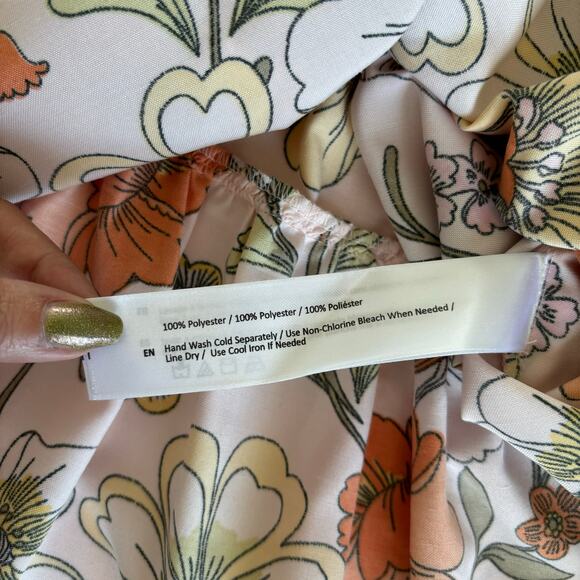 BOG Collective Lottie & Holly Blush & Rust Fit and Flare Tiered Mini Dress Small - Picture 6 of 8